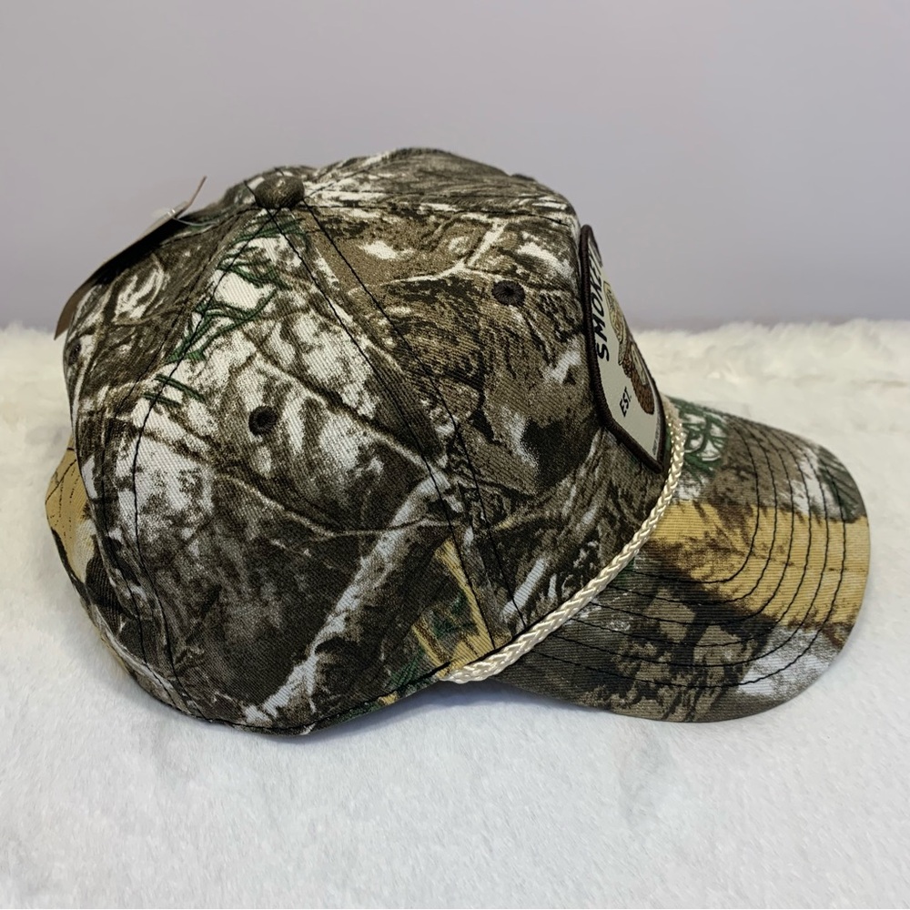 Smokey The Bear Forest Camo Snapback Trucker Hat Rope Accent Mad Engine OSFM - Picture 5 of 9